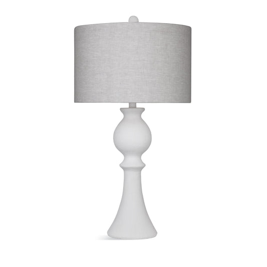 Pluss Polyresin White Table Lamp