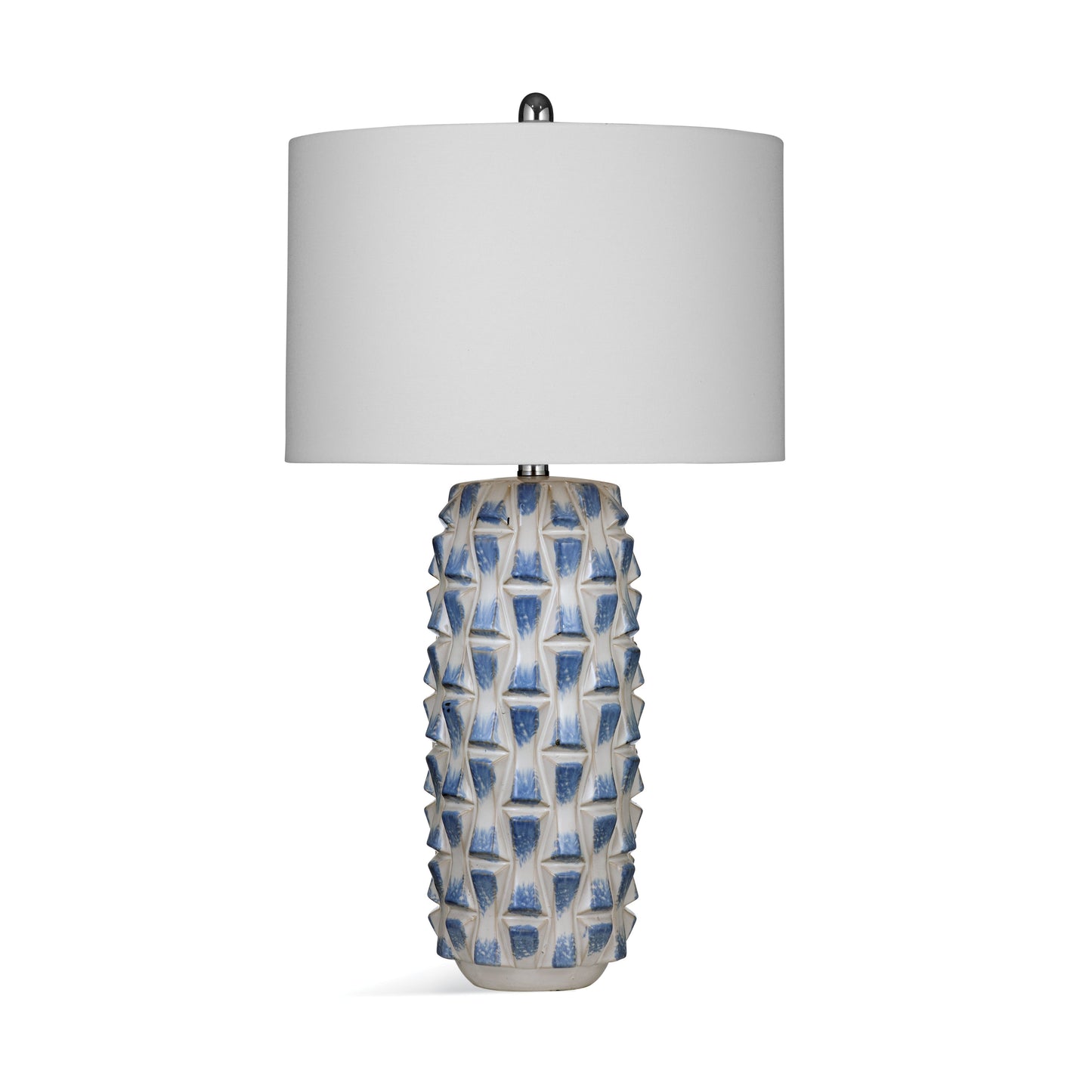 Bassett Mirror Stones Ceramic Blue Table Lamp