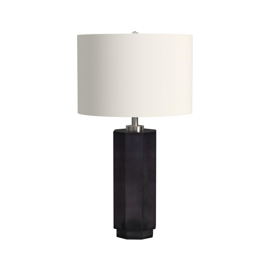 Zeus Glass Smoke Grey Table Lamp