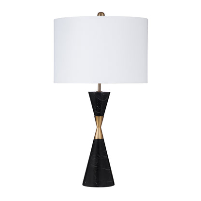 Tana Black Marble and Metal Table Lamp