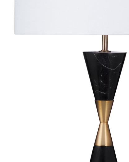 Tana Black Marble and Metal Table Lamp