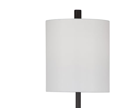 Jess White Marble and Metal Table Lamp