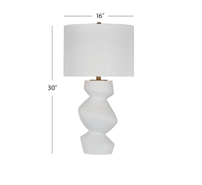 Helen White Resin Table Lamp