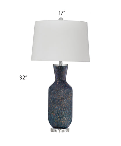 Loundes Blue Art Glass Table Lamp