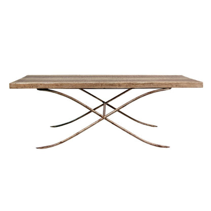 Peninsula Home Adriana Natural Wooden Cocktail Table With Stools