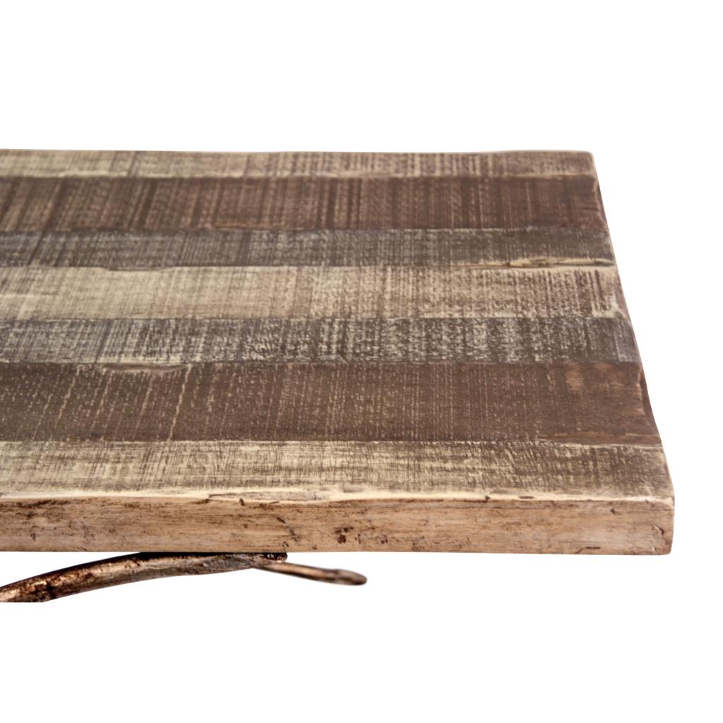 Peninsula Home Adriana Natural Wooden Cocktail Table With Stools