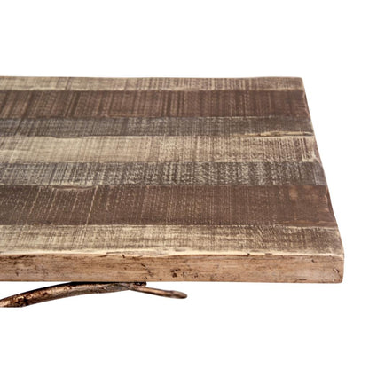 Peninsula Home Adriana Natural Wooden Cocktail Table With Stools
