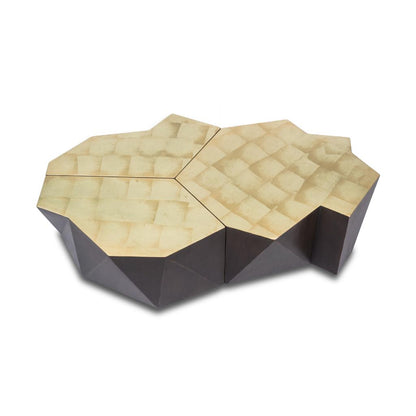 Peninsula Home Hudson Gold Leaf Finish Cocktail Table