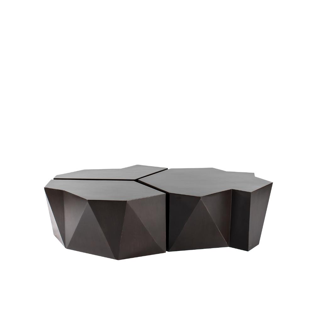 Peninsula Home Hudson Gold Leaf Finish Cocktail Table
