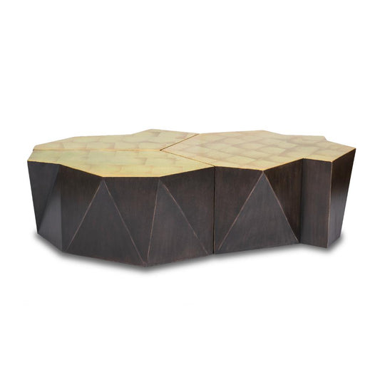 Peninsula Home Hudson Gold Leaf Finish Cocktail Table