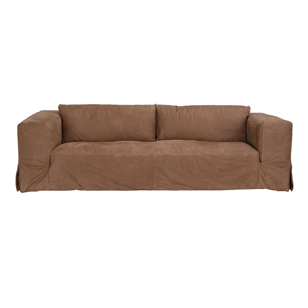 Plato Orris Brown Leather Sofa