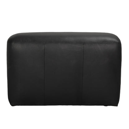 Augustus Black Leather Modular Sofa