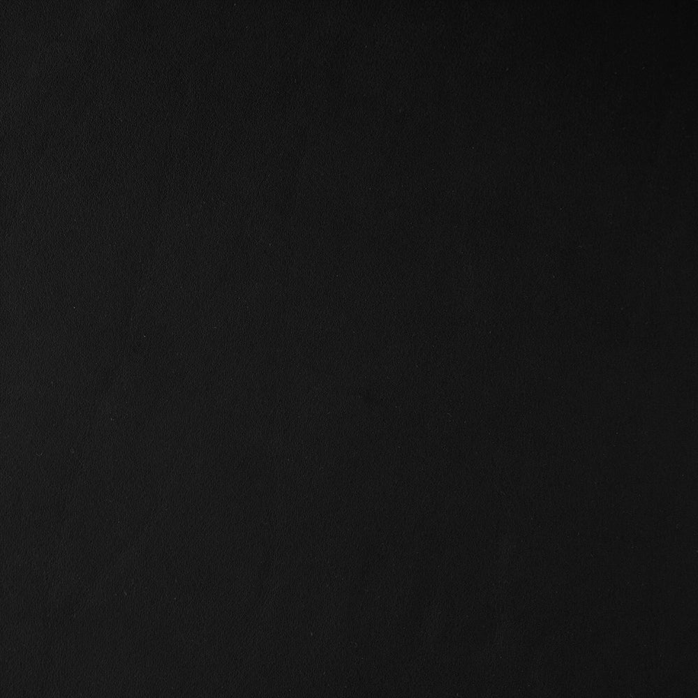 Augustus Matte Black Leather Ottoman