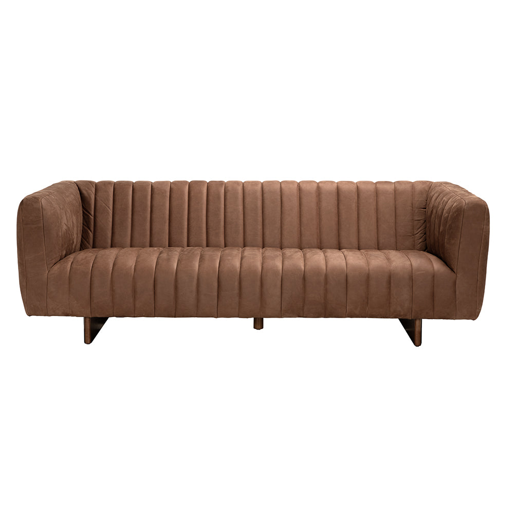 Khann Three Seater Leather Sofa