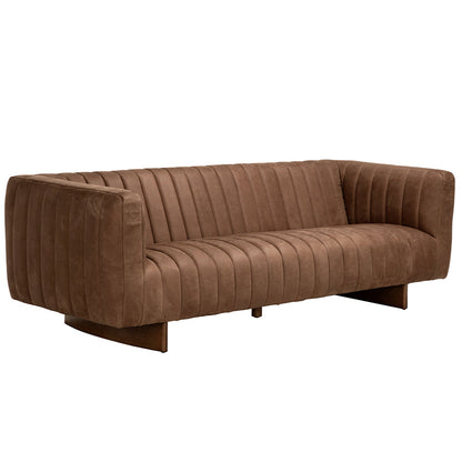 Khann Three Seater Leather Sofa