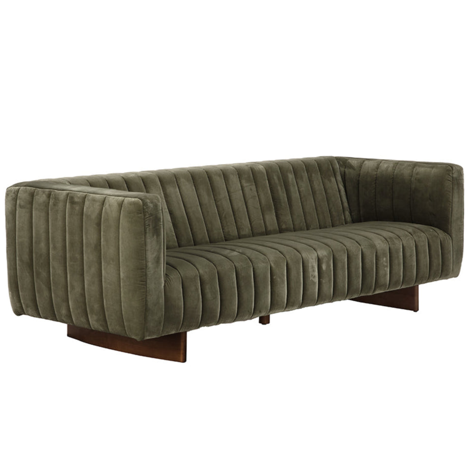 Khann Three Seater Leather Sofa