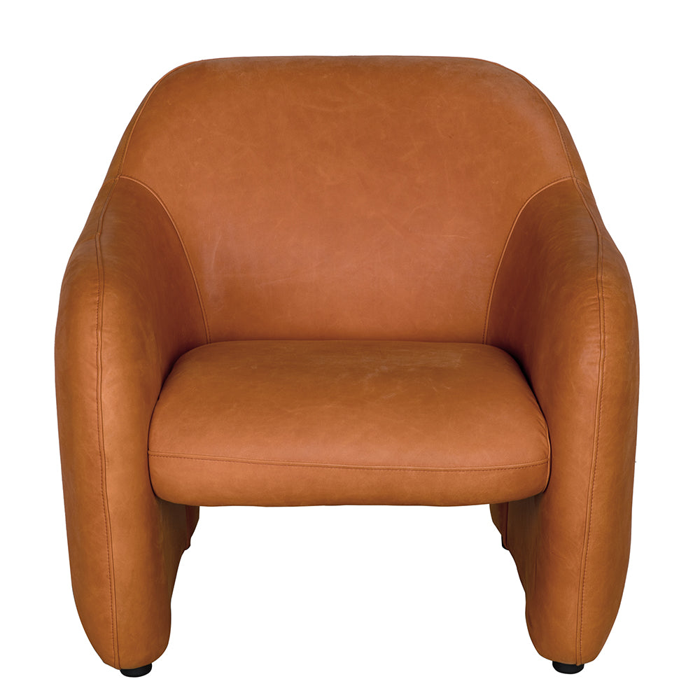 Marx Roman Red Leather Club Chair
