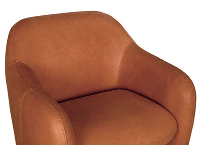 Marx Roman Red Leather Club Chair