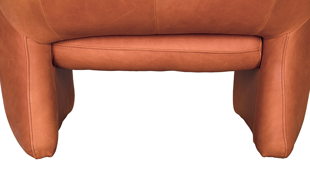 Marx Roman Red Leather Club Chair