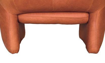 Marx Roman Red Leather Club Chair