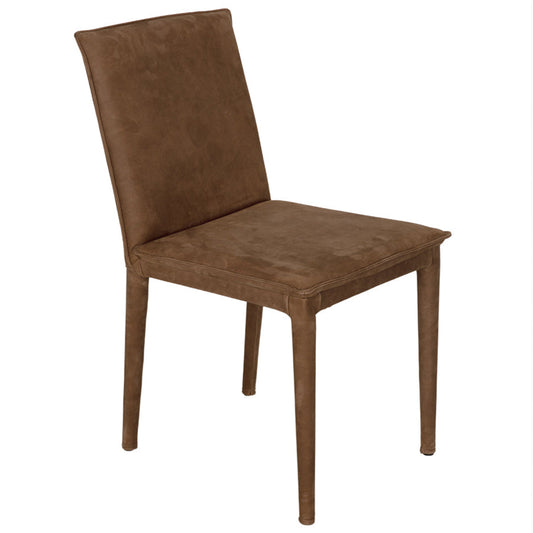 Noir Newton Brown Leather Dining Chair