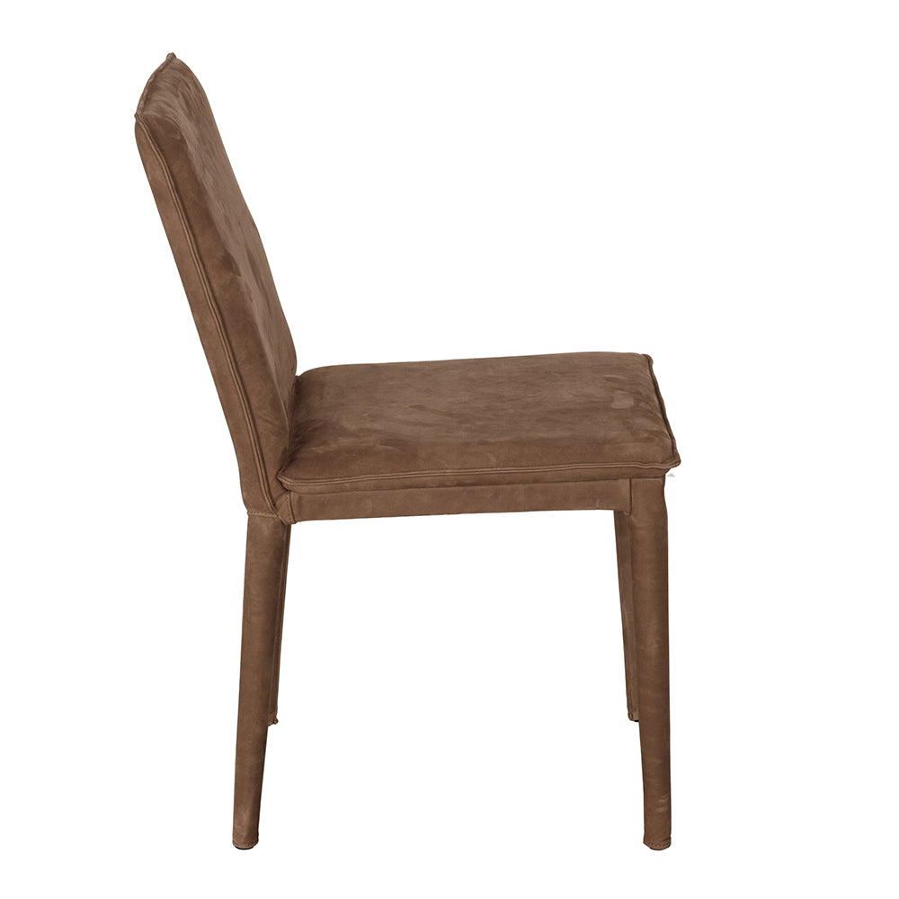 Newton Brown Leather Dining Chair