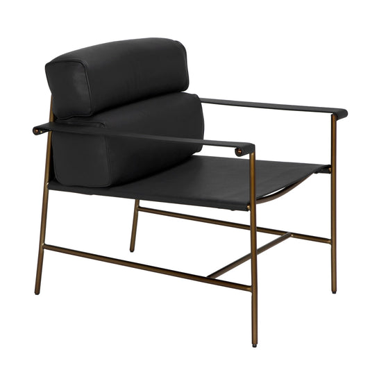 Noir Chet Leather Black Chair
