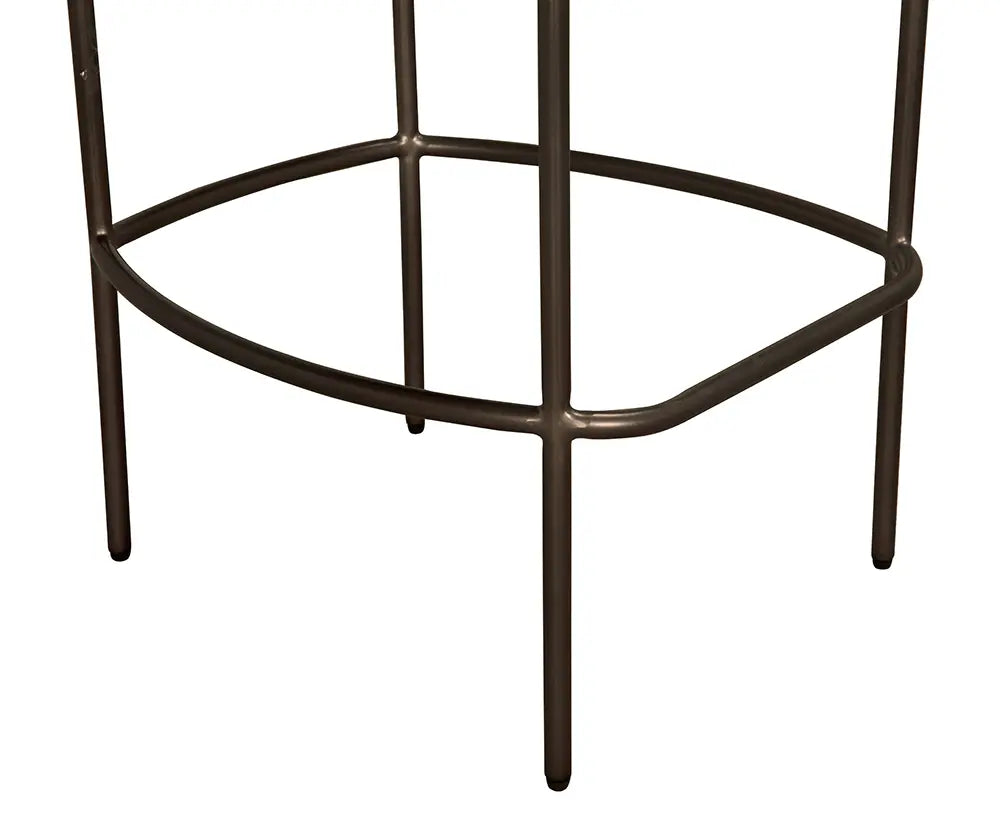 Noir Darwin Boucle Fabric Counter Stool