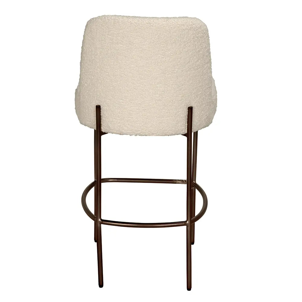 Noir Darwin Boucle Fabric Counter Stool