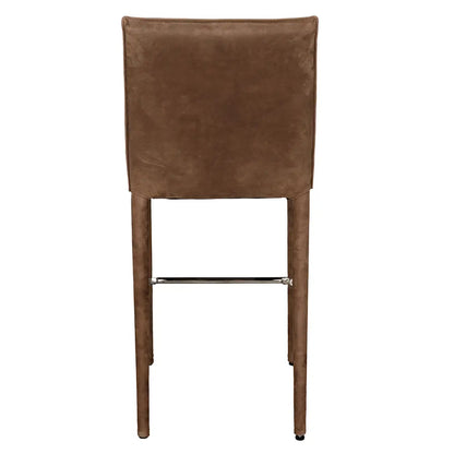 Noir Newton Orris Brown Leather Counter Stool
