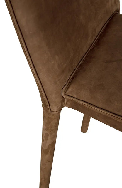 Noir Newton Orris Brown Leather Counter Stool