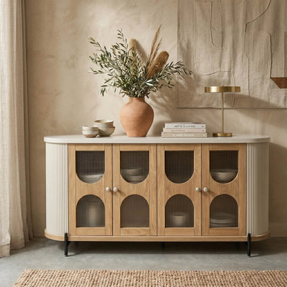LH Home Colosseo Four Doors Wood Sideboard