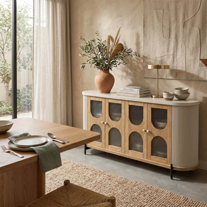LH Home Colosseo Four Doors Wood Sideboard