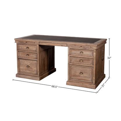 Lifestyle Solid Wooden Double Desk