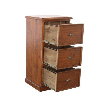 Lifestyle Three Drawers Wooden File Cabinet