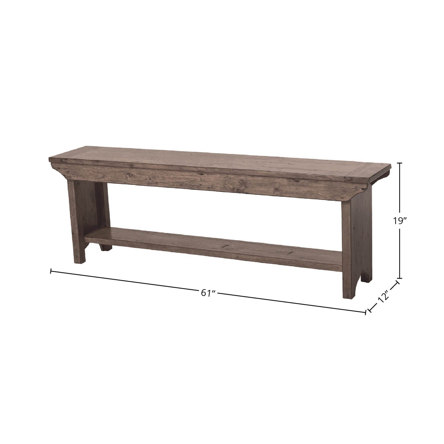 LH Home Irish Coast Regular Wooden Dining Bench