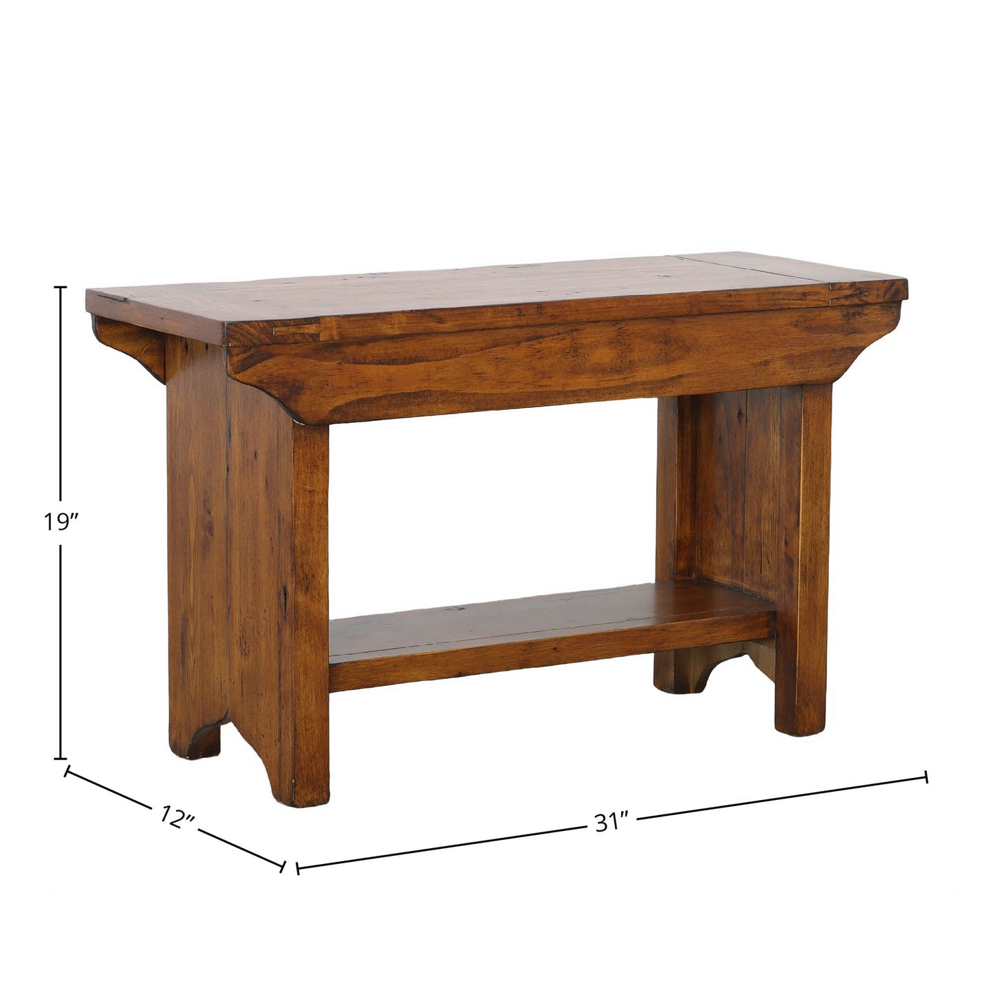LH Home Irish Coast Wooden Dining Bench
