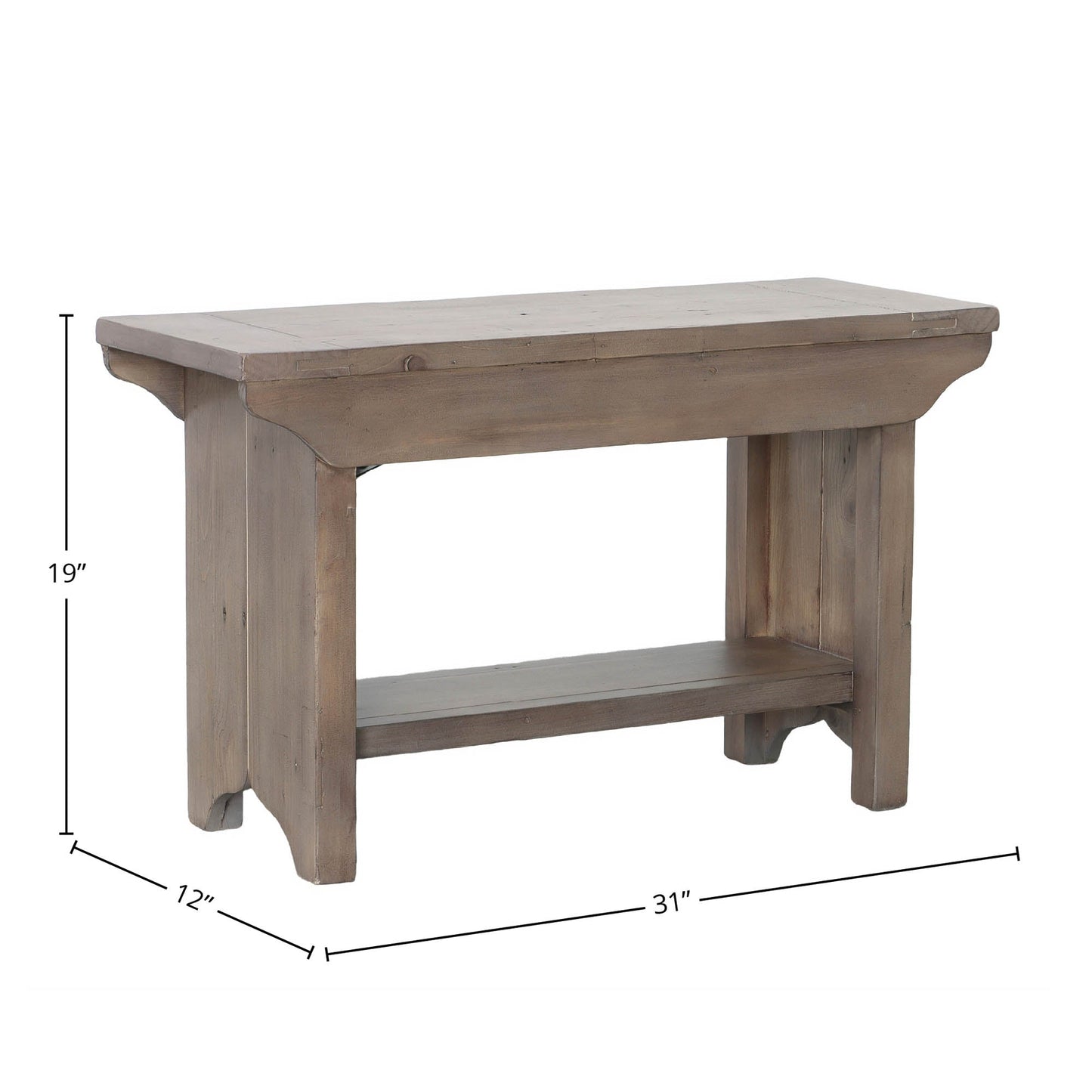 LH Home Irish Coast Wooden Dining Bench