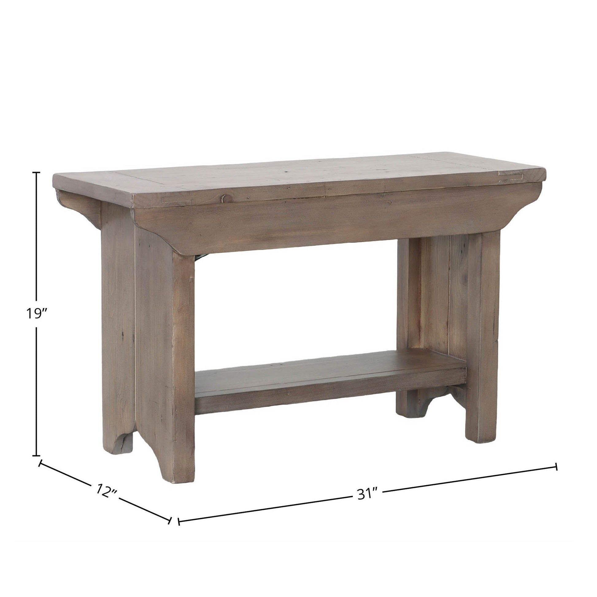 LH Home Irish Coast Wooden Dining Bench