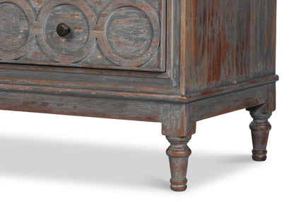 Sarreid La Cercle Six Drawers Grey Sideboard