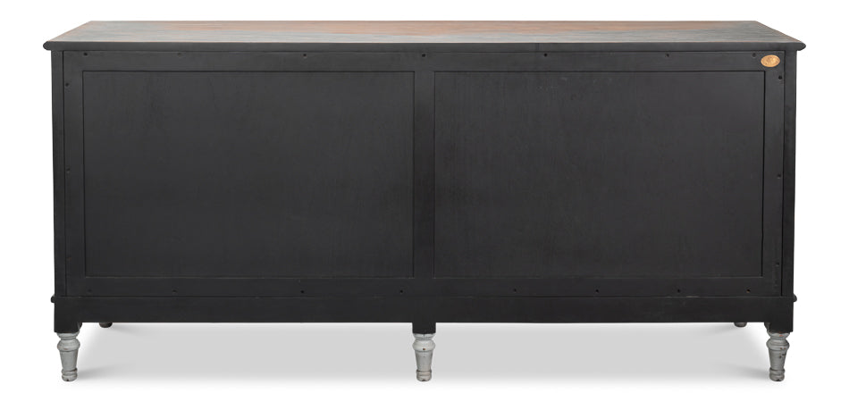 Sarreid La Cercle Six Drawers Grey Sideboard