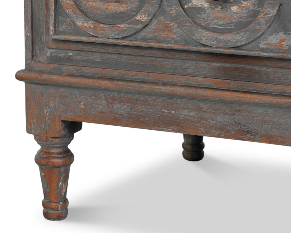 Sarreid La Cercle Six Drawers Grey Sideboard