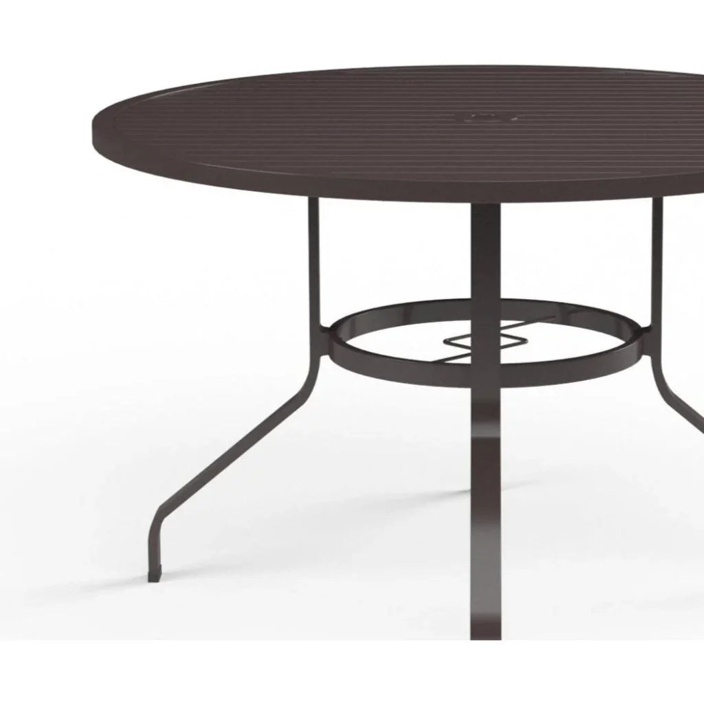 La Jolla Aluminum Round Outdoor Dining Table -- view 2