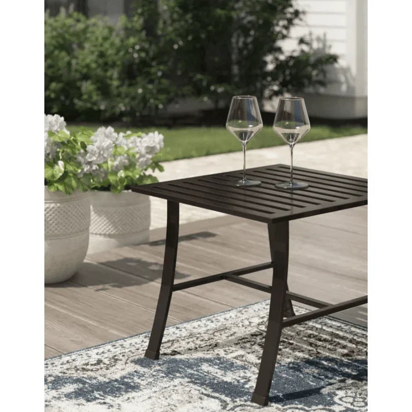 La Jolla Aluminum Square Outdoor End Table -- view 3