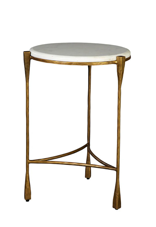 LaBelle Marble Topped Round Side Table