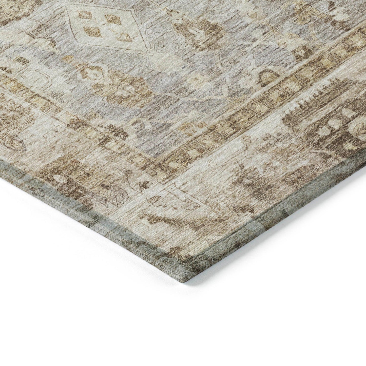 Addison Rugs Laeel Brown Washable Indoor-Outdoor Rug