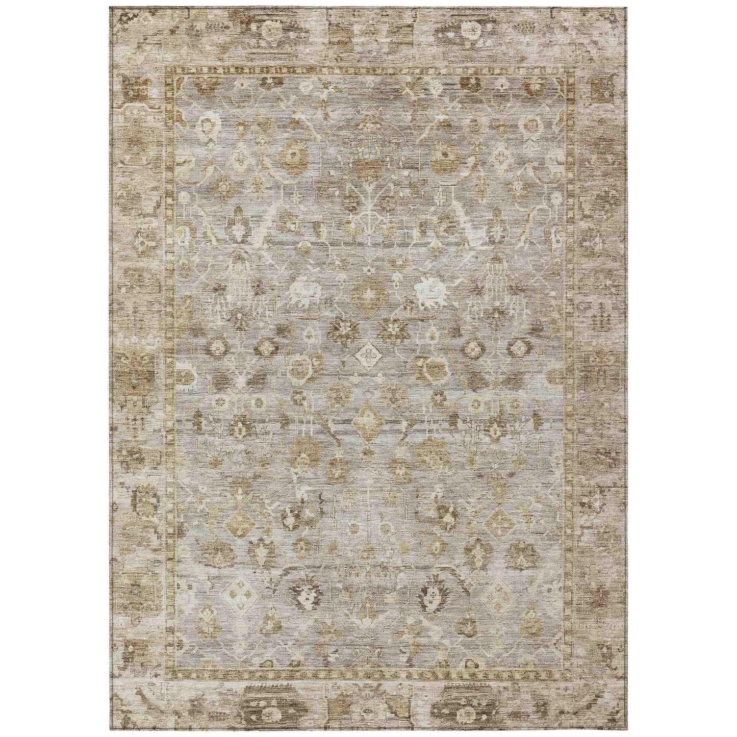 Addison Rugs Laeel Brown Washable Indoor-Outdoor Rug