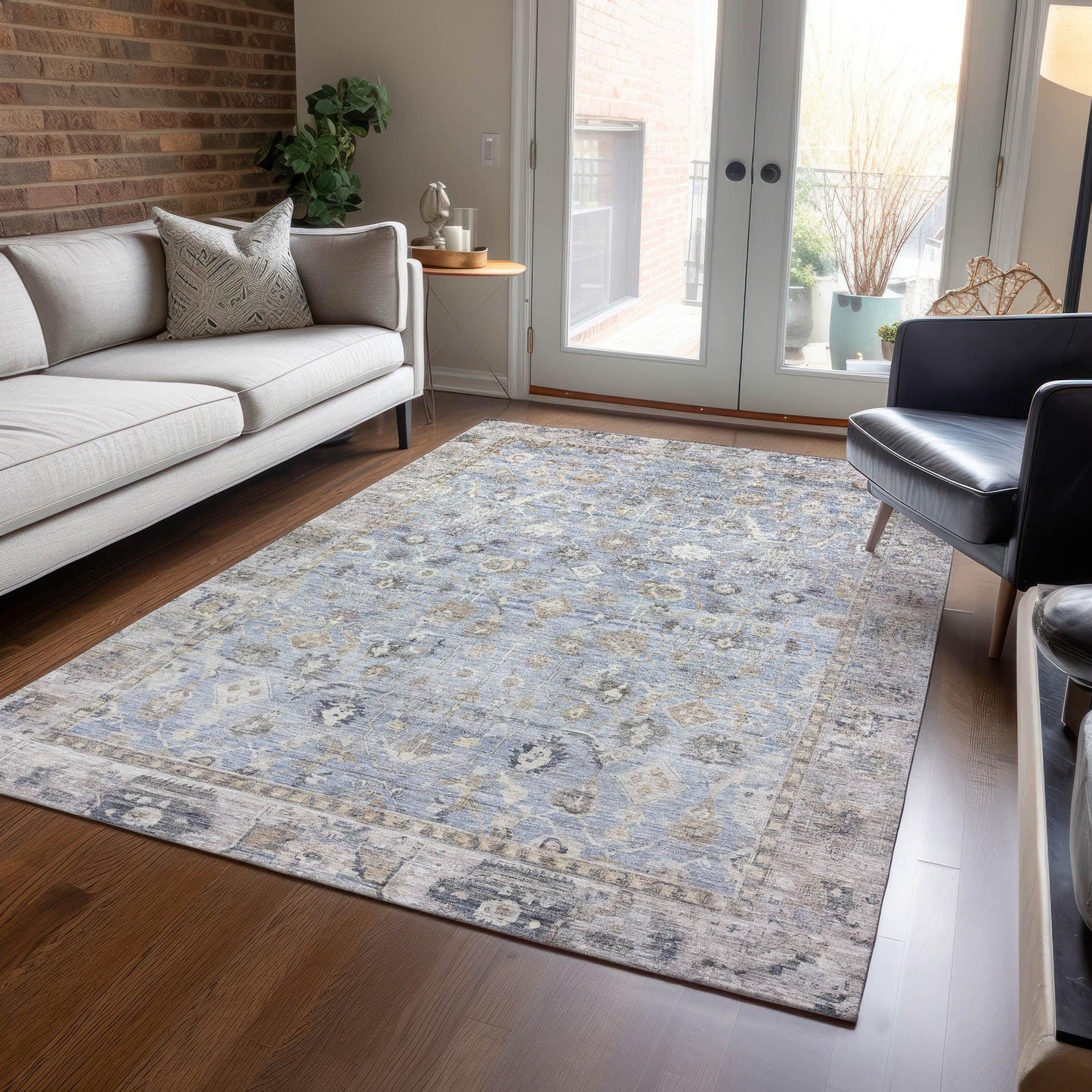 Addison Rugs Laeel Sky Washable Indoor-Outdoor Rug