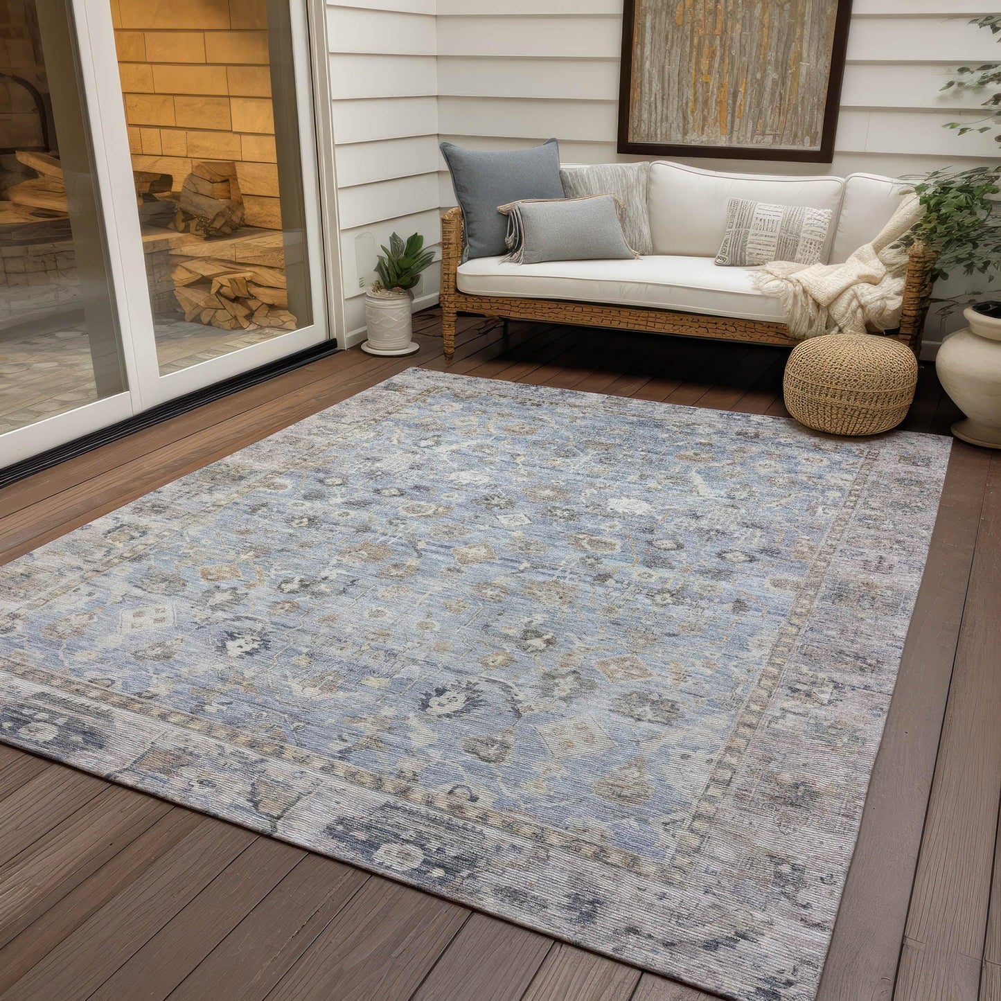 Addison Rugs Laeel Sky Washable Indoor-Outdoor Rug