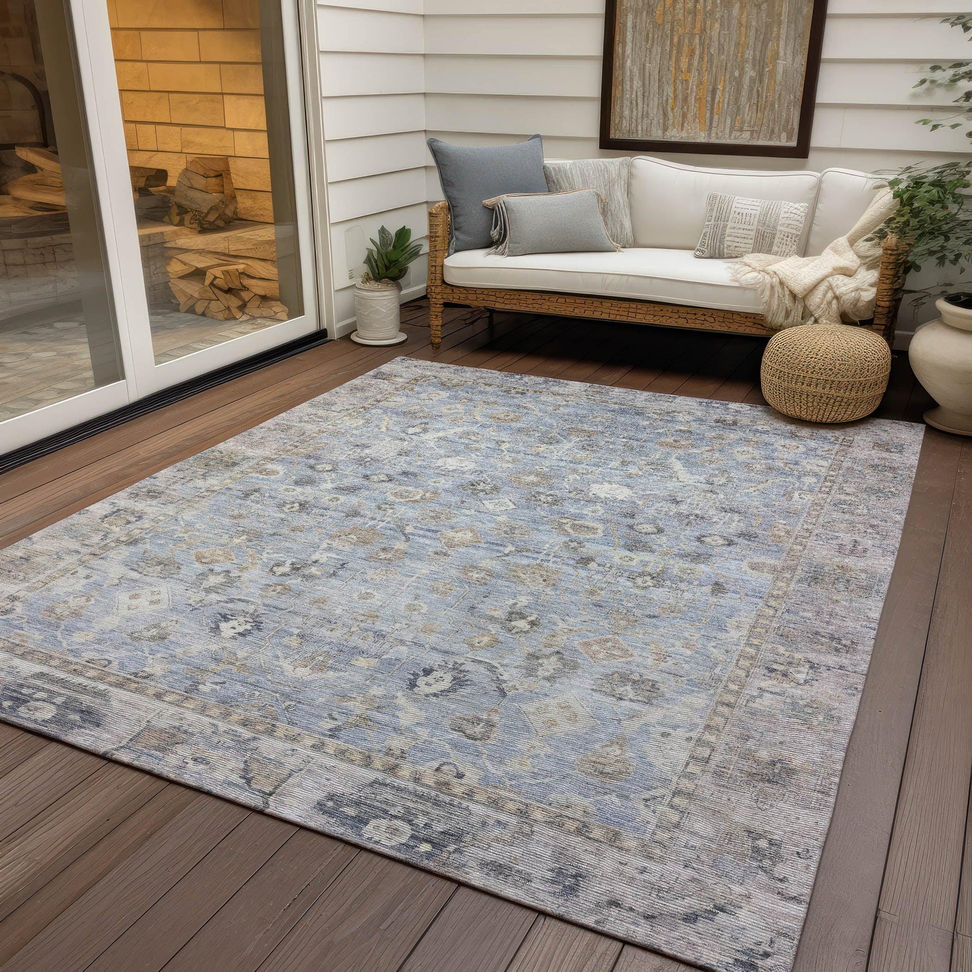 Addison Rugs Laeel Sky Washable Indoor-Outdoor Rug
